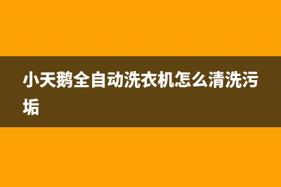 小天鹅全自动洗衣机代码E2(小天鹅全自动洗衣机怎么清洗污垢)