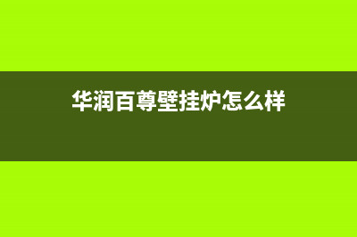 华润百尊壁挂炉出现e2故障(华润百尊壁挂炉怎么样)