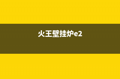 王中皇壁挂炉e4故障(火王壁挂炉e2)