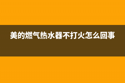 美的燃气热水器e1故障原因(美的燃气热水器不打火怎么回事)