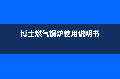 博士燃气锅炉E9故障(博士燃气锅炉使用说明书)