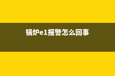 锅炉1E故障码(锅炉e1报警怎么回事)