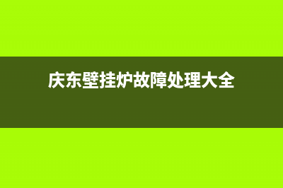 庆东壁挂炉故障代码e003(庆东壁挂炉故障处理大全)