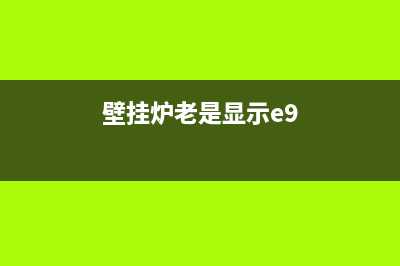 壁挂炉显示e9代码是咋回事(壁挂炉老是显示e9)