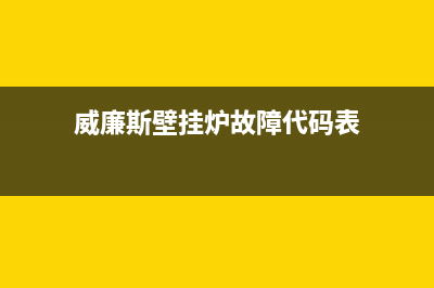 威廉斯壁挂炉故障e3(威廉斯壁挂炉故障代码表)