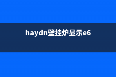 haydn壁挂炉故障显示E2(haydn壁挂炉显示e6)