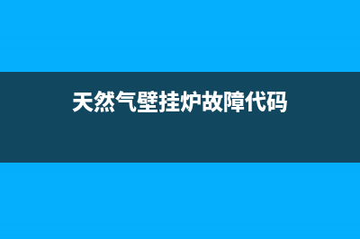 天然气壁挂炉故障码E1(天然气壁挂炉故障代码)