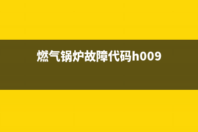 燃气锅炉故障代码E5(燃气锅炉故障代码h009)