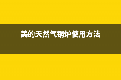 美的天然气锅炉e2故障代码(美的天然气锅炉使用方法)