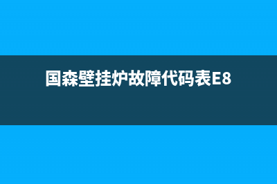 国森壁挂炉故障代码e8(国森壁挂炉故障代码表E8)