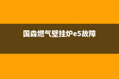 国森燃气壁挂炉E9故障处理(国森燃气壁挂炉e5故障)