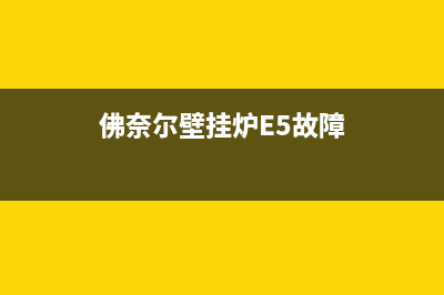 佛奈尔壁挂炉e2故障怎么处理(佛奈尔壁挂炉E5故障)
