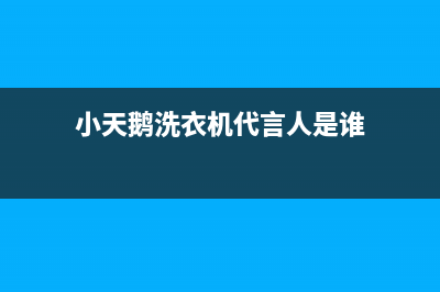 小天鹅洗衣机代码e33消除(小天鹅洗衣机代言人是谁)