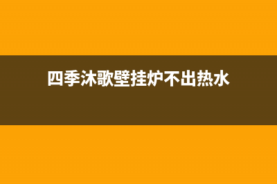 四季沐歌壁挂炉e6故障怎么处理(四季沐歌壁挂炉不出热水)