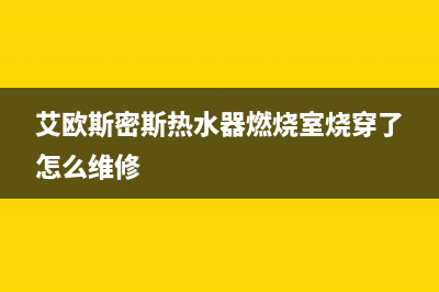 艾欧斯密斯热水器e6故障(艾欧斯密斯热水器燃烧室烧穿了怎么维修)