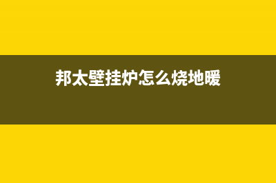 邦太壁挂炉供暖故障e9怎么解决(邦太壁挂炉怎么烧地暖)