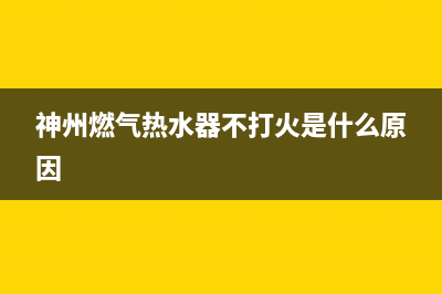 神州燃气热水器故障代码E6(神州燃气热水器不打火是什么原因)