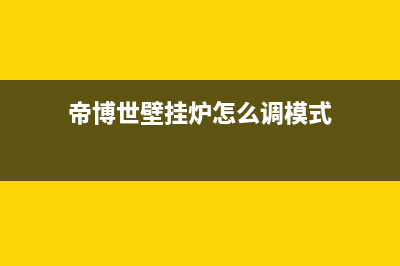 帝博仕壁挂炉故障e2(帝博世壁挂炉怎么调模式)