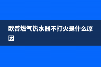 欧普燃气热水器故障代码E4(欧普燃气热水器不打火是什么原因)