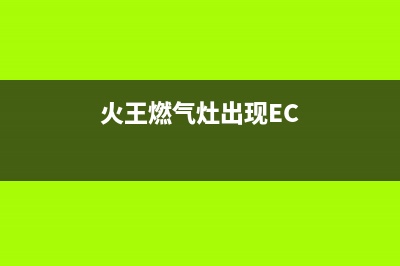 火王燃气灶出现故障E3(火王燃气灶出现EC)