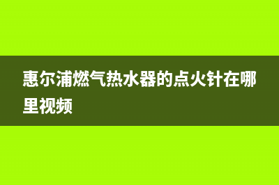 惠尔浦燃气热水器故障代码e3(惠尔浦燃气热水器的点火针在哪里视频)