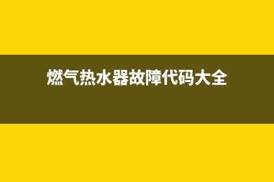 燃气热水器故障代码ES(燃气热水器故障代码大全)