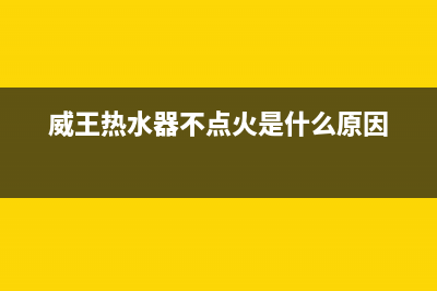 威王电热水器维修(威王热水器不点火是什么原因)