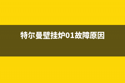 特尔曼壁挂炉01代码故障原因(特尔曼壁挂炉01故障原因)