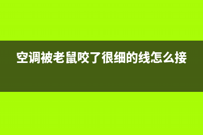 空调被老鼠咬了维修(空调被雷击维修)(空调被老鼠咬了很细的线怎么接)