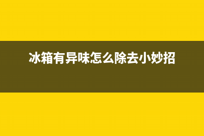 冰箱有异味怎么办(冰箱正确使用方法)(冰箱有异味怎么除去小妙招)