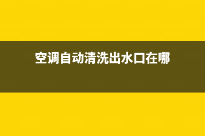空调自动清洗出什么风(空调自动清洗洗的干净嘛)(空调自动清洗出水口在哪)