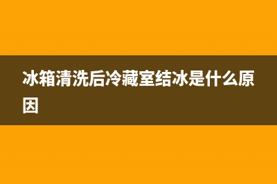 清洗冰箱冷冻异味的正确方法(清洗冰箱冷冻怎么除冰)(冰箱清洗后冷藏室结冰是什么原因)