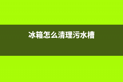 清洗冰箱水槽的小妙招(清洗冰箱水槽多少钱)(冰箱怎么清理污水槽)