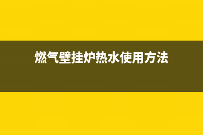 燃气壁挂炉热水器维修电话(燃气壁挂炉热水器维修原理)(燃气壁挂炉热水使用方法)