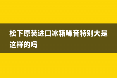 松下原装进口冰箱好不好(松下原装进口冰箱特点介绍)(松下原装进口冰箱噪音特别大是这样的吗)
