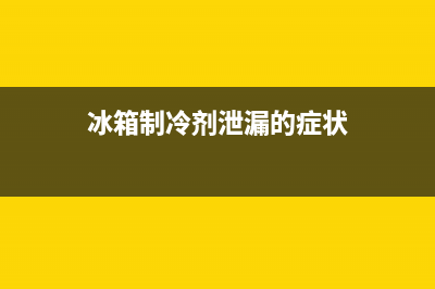 冰箱制冷剂泄露维修过程(冰箱制冷剂泄露维修价格)(冰箱制冷剂泄漏的症状)