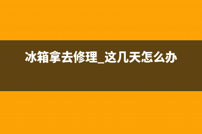 维修后的冰箱怎么调(维修后的冰箱怎么算合格)(冰箱拿去修理 这几天怎么办)