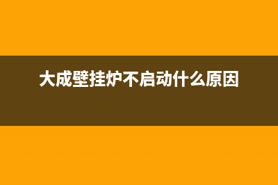 大成壁挂炉启动后风机不转提示故障代码A2怎么解决？(大成壁挂炉不启动什么原因)