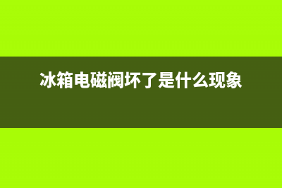 电磁阀电冰箱维修(电磁阀漏气冰箱维修)(冰箱电磁阀坏了是什么现象)