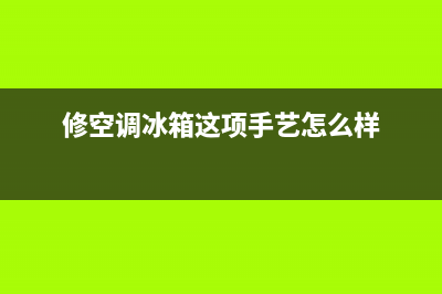 维修空调冰箱高压表哪种好(维修空调价格表南京市)(修空调冰箱这项手艺怎么样)