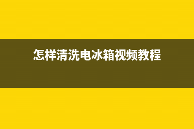 清洗电冰箱污垢过程(清洗电冰箱消毒)(怎样清洗电冰箱视频教程)