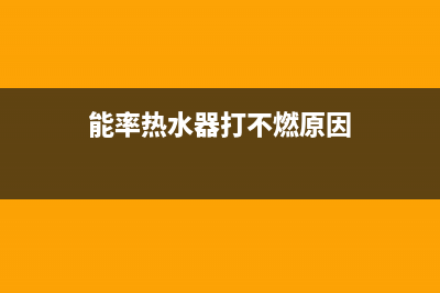 能率热水器打不燃、火点不起来原因与10种解决方案(能率热水器打不燃原因)