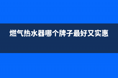 燃气热水器哪个牌子好 燃气热水器十大品牌(燃气热水器哪个牌子最好又实惠)