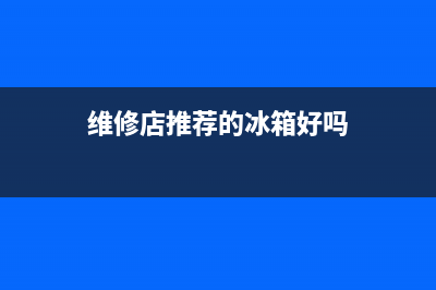 维修店推荐的冰箱(维修调冰箱收费标准)(维修店推荐的冰箱好吗)