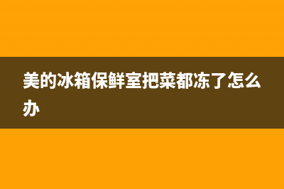 美的冰箱保鲜室结冰售后管不管(美的冰箱保鲜室结冰怎么维修)(美的冰箱保鲜室把菜都冻了怎么办)