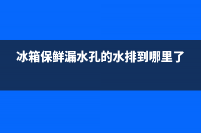 冰箱保鲜区漏水怎么办？从这几个方面来排查(冰箱保鲜漏水孔的水排到哪里了)