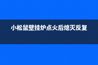 小松鼠壁挂炉点火故障维修方法【详解】(小松鼠壁挂炉点火后熄灭反复)