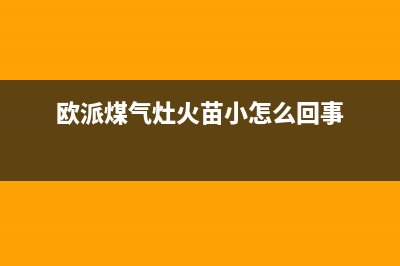 欧派燃气灶火小主要原因【燃气灶火小维修处理】(欧派煤气灶火苗小怎么回事)