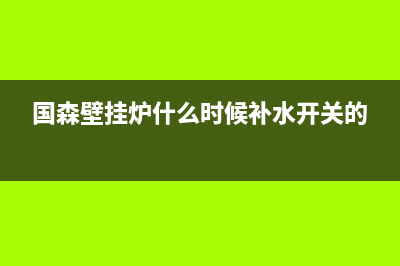 国森壁挂炉为什么要加水(国森壁挂炉什么时候补水开关的)