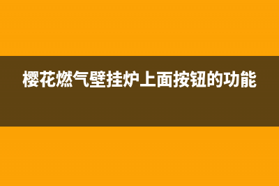 樱花燃气壁挂炉故障码ep怎么办(樱花燃气壁挂炉上面按钮的功能)